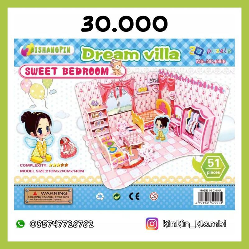 NEW Puzzle 3D DIY MODEL UKURAN BESAR / 3D Puzzle / 3D DIY Jigsaw /Mainan Edukasi