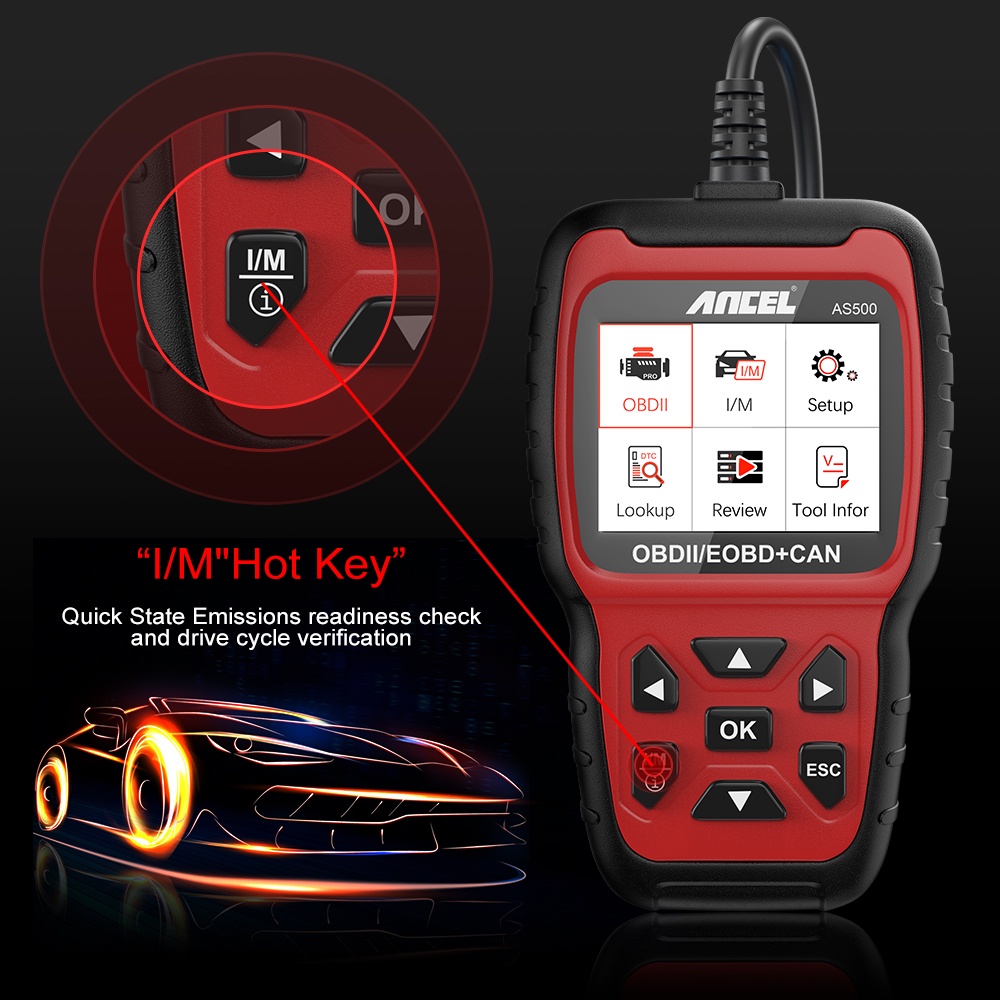 ANCEL AS500 Obd2 Scanner Odb2 Car Diagnostic Tool OBDII Car Scanner Obd Car Diagnostic Scanner Free Update