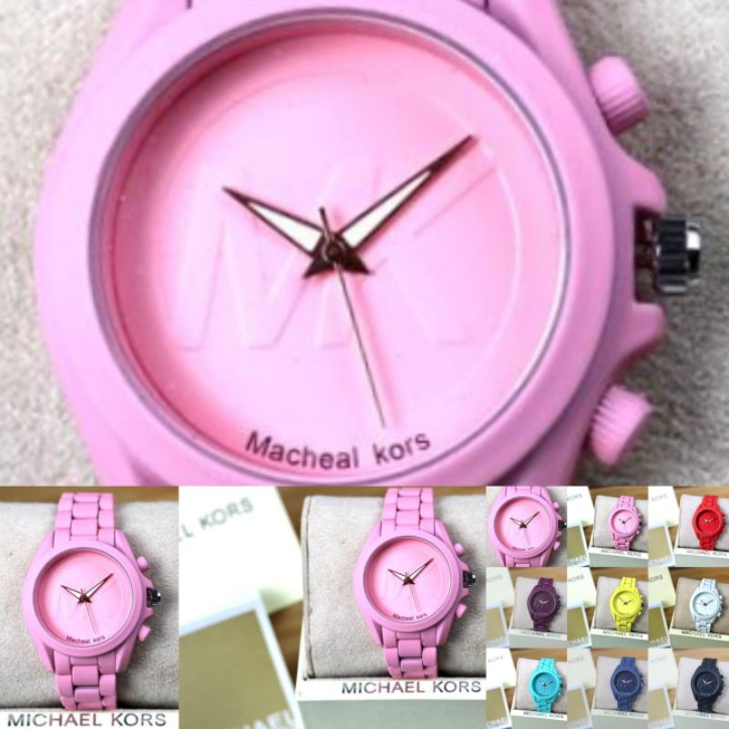 Jam Tangan Wanita Michael Kors MKT5088 Case Size 38mm Band Width 22mm Aluminium Pink Band