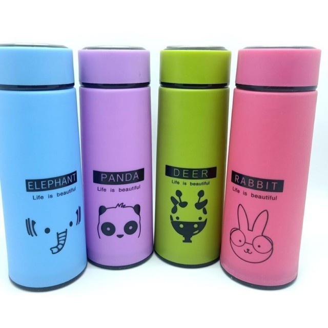 MC BOTOL KACA ANIMAL / MYBOTTLE KACA KARAKTER ANIMAL BOTOL MINUM ANAK KARAKTER LUCU / MYBOTOL BOTOL MINUM KACA 450ML / TERMOS ANAK KARAKTER HEWAN ANIMAL