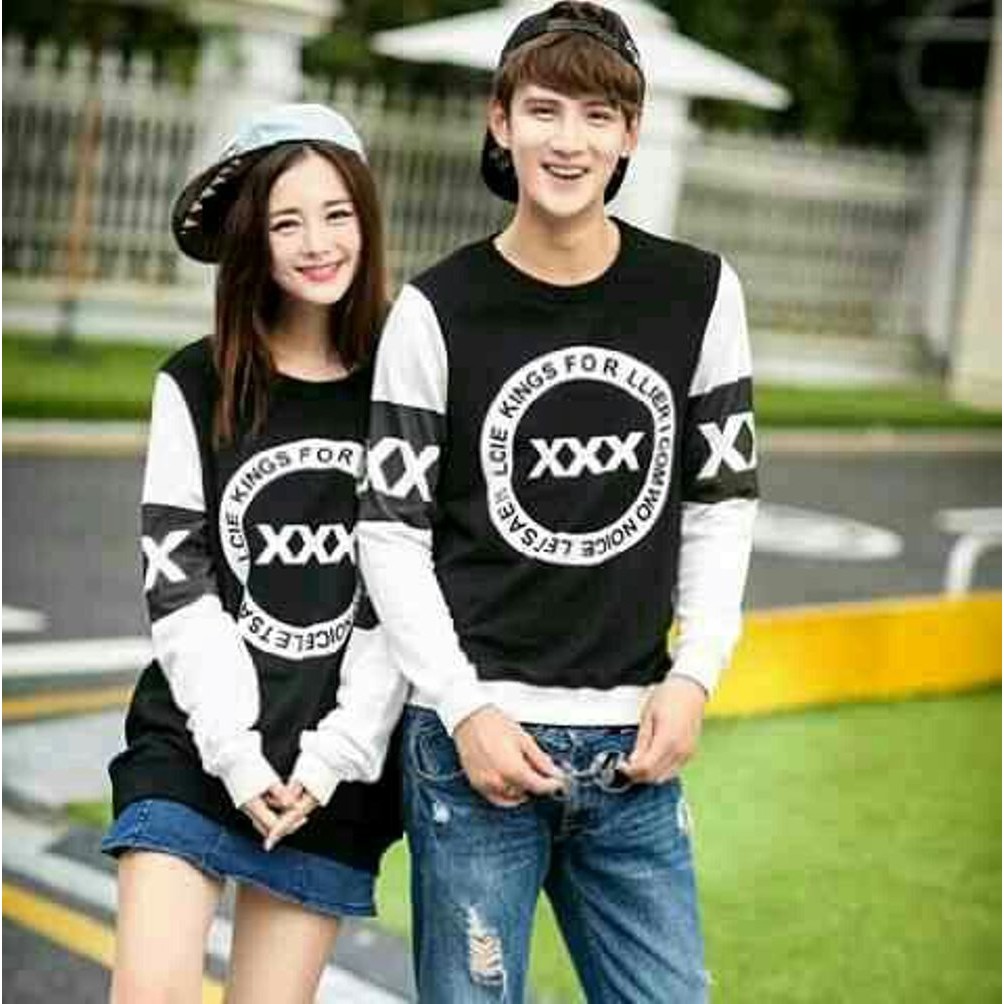 CP X sweater atasan sweater couple pasangan kembaran cwe cowok model terbaru bagus murah keren ter