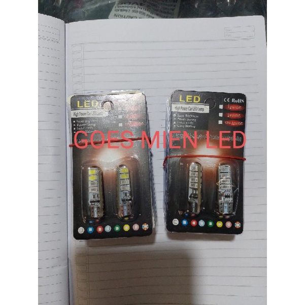 lampu kota t10 24 v 2 warna per set