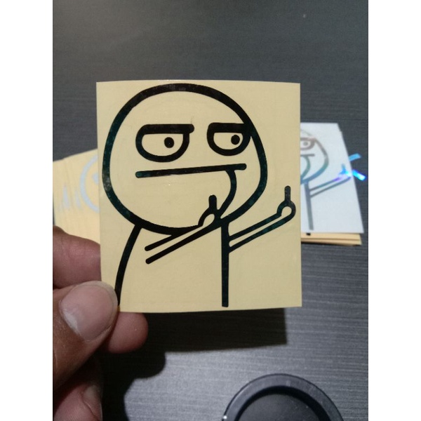 

STICKER MIDLE FINGER LUCU CUTTING