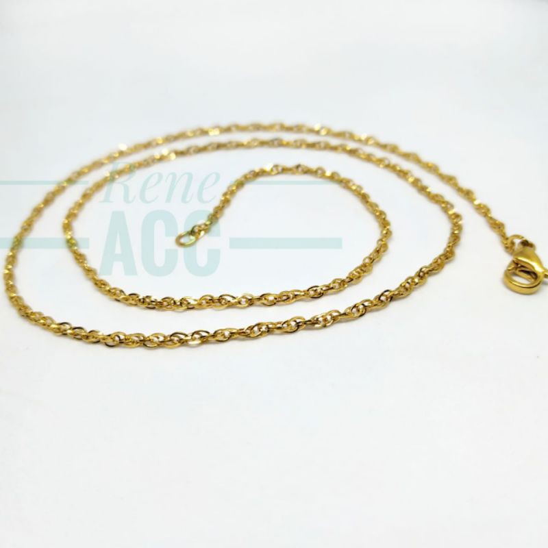 Kalung Titanium wanita gold Rantai stainlessteel