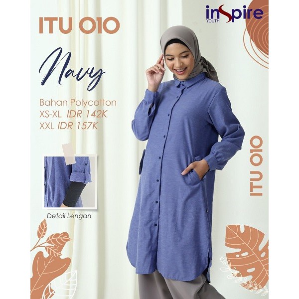 TUNIK INSPIRE ITU 010 | TUNIK NIBRAS ITU 10 - TUNIK NAVY BIRU