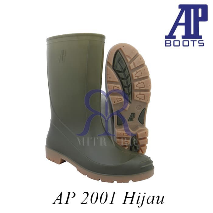AP Boots 2001 Hijau- Sepatu Boot Anak Sekolah Tanggung Outbound Unisex
