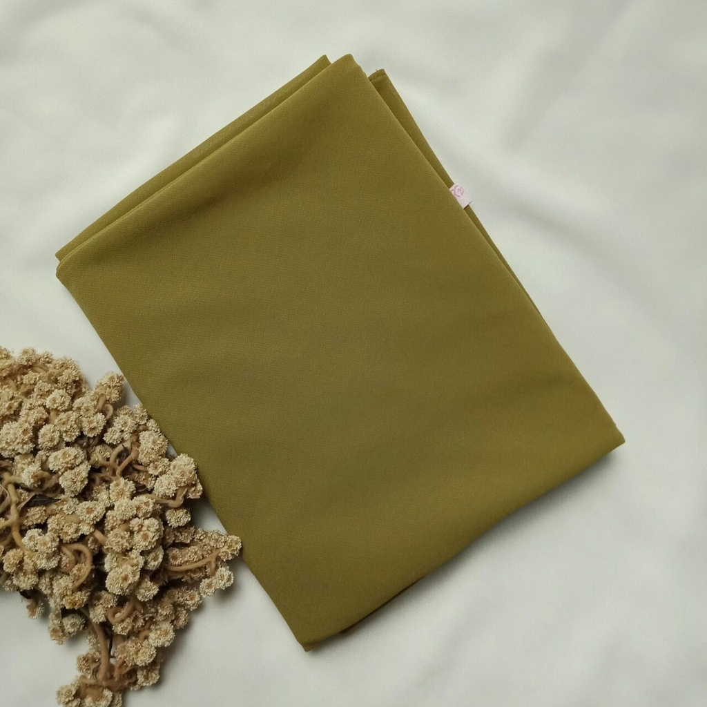 (PART 1)PASHMINA 200x75 SET CADAR/PASHMINA CERUTI SYARI/PASHMINA JUMBO-olive green