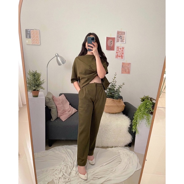 KANON - Kaede Basic Pants - Celana kantor wanita bahan scuba