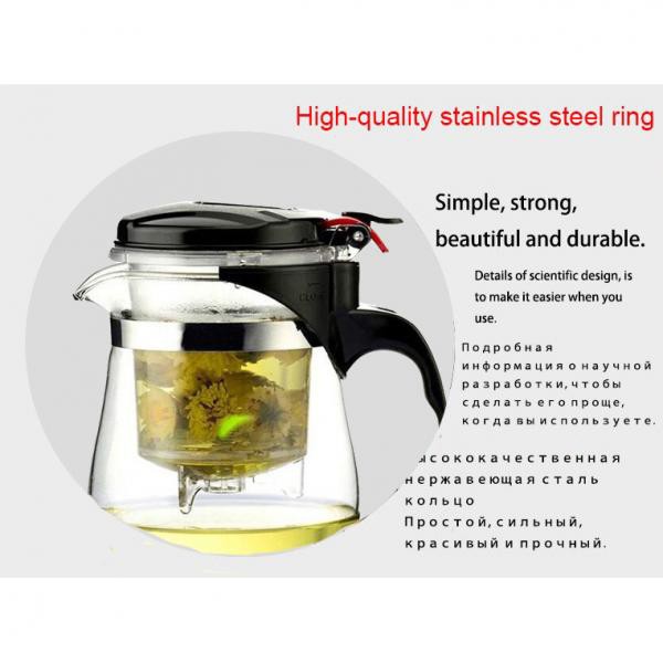 Teko Pitcher Teh Chinese Teapot Maker 750ml - TP-758 - Transparent--Homadise