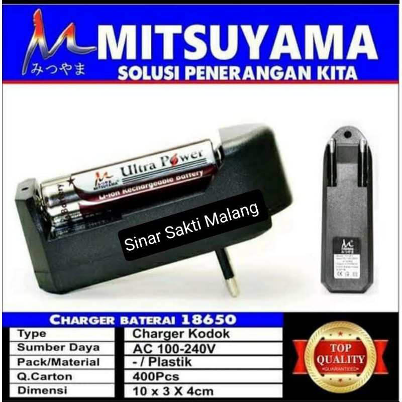 Charger Baterai 1 slot 18650 / Mitsuyama Charger Battery Universal 1 slot