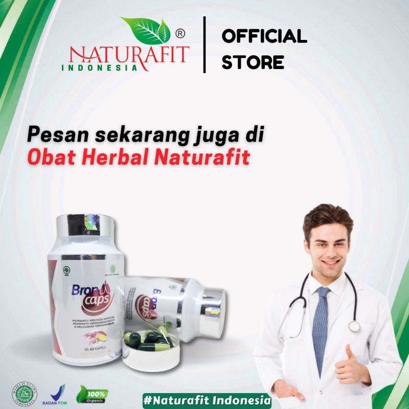 Broncaps / Kapsul Gurah Bronfit Naturafit Premium Obat Herbal Asma, Sesak Nafas, Bronchitis, TBC, Sinusitis, Asmha, Batuk Menahun, Flu, Dan Gangguan Pada Saluran Pernafasan