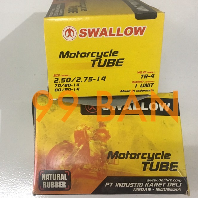 BAN DALAM SWALLOW 250/275-14 | 70/90-14 | 80/80-14 | 80/90-14, BAN DALAM MOTOR MATIC VELG 14