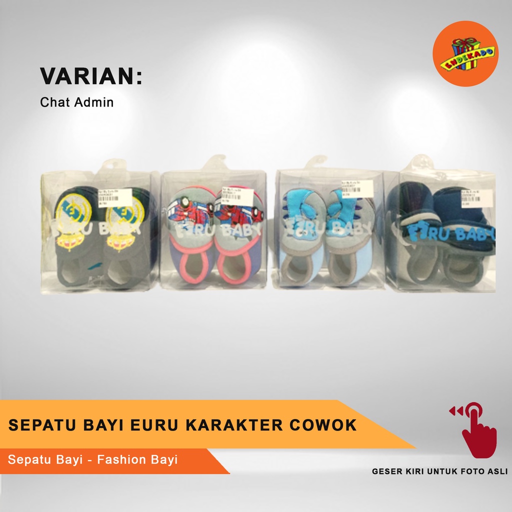 SEPATU BAYI EURU KARAKTER COWOK - Sepatu Bayi Makassar