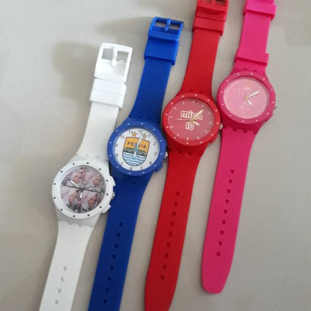 JAM TANGAN CUSTOM RUBBER | BISA REQUEST NAMA/FOTO/GAMBAR DLL