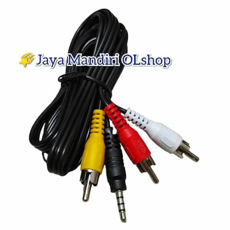 Kabel rca 3-1 cable rca 3 to 1( 3-1 Hitam )