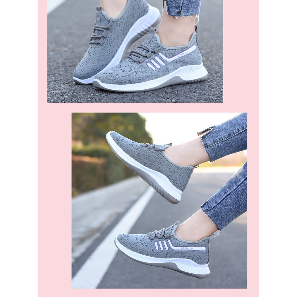 X214 Sepatu Wanita Kasual - Sepatu Wanta Fashion Import - Runing Shoes &amp; Sepatu Olahraga - Sepatu Kets - Bahan Tebal