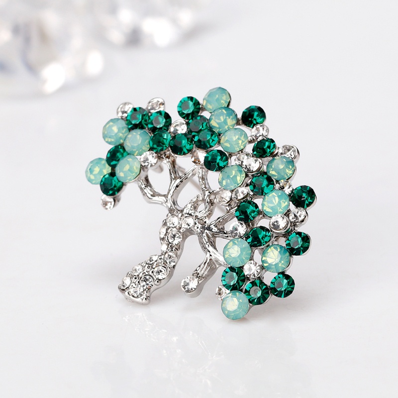 SIY  Tree Plant Brooch Pins Jewelry Women Luxury Shiny Fashion Decoration Corsage