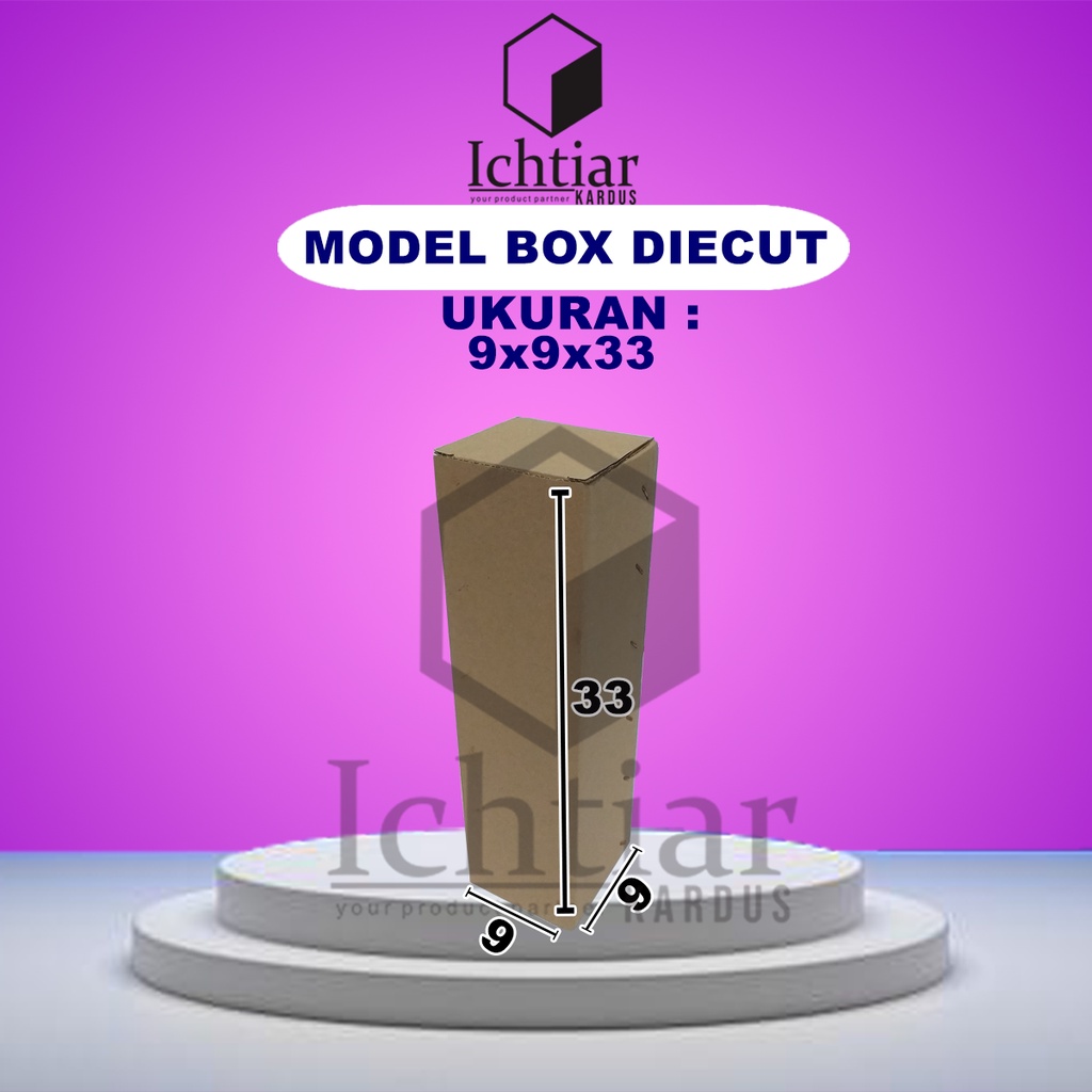 

Karton / Kardus / Box Packing Diecut / Pizza Ukuran 9x9x33 Cm