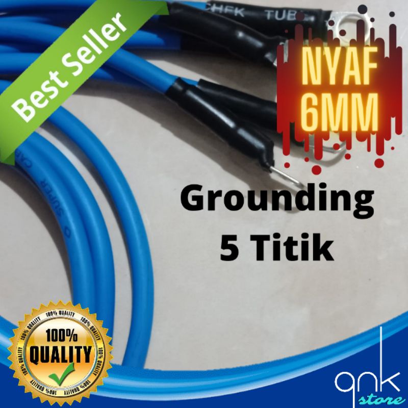 Kabel Grounding 5 Titik NYAF 6mm Biru Kabel Negatif Kabel Massa