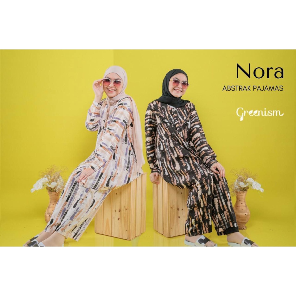 NORA ABSTRAK Pajamas By GREENISM | Piyama Terbaru Greenism Februari 2022 (READY)