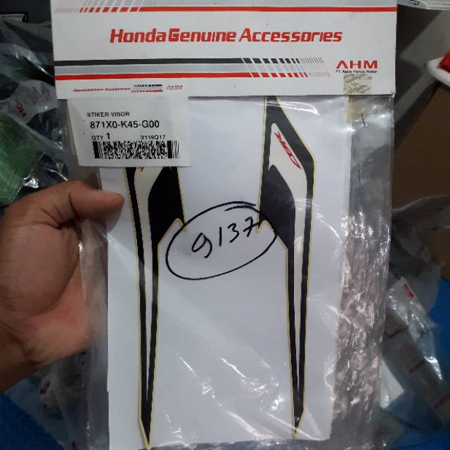 Sticker Stiker Visor Winshield New CBR150R K45G