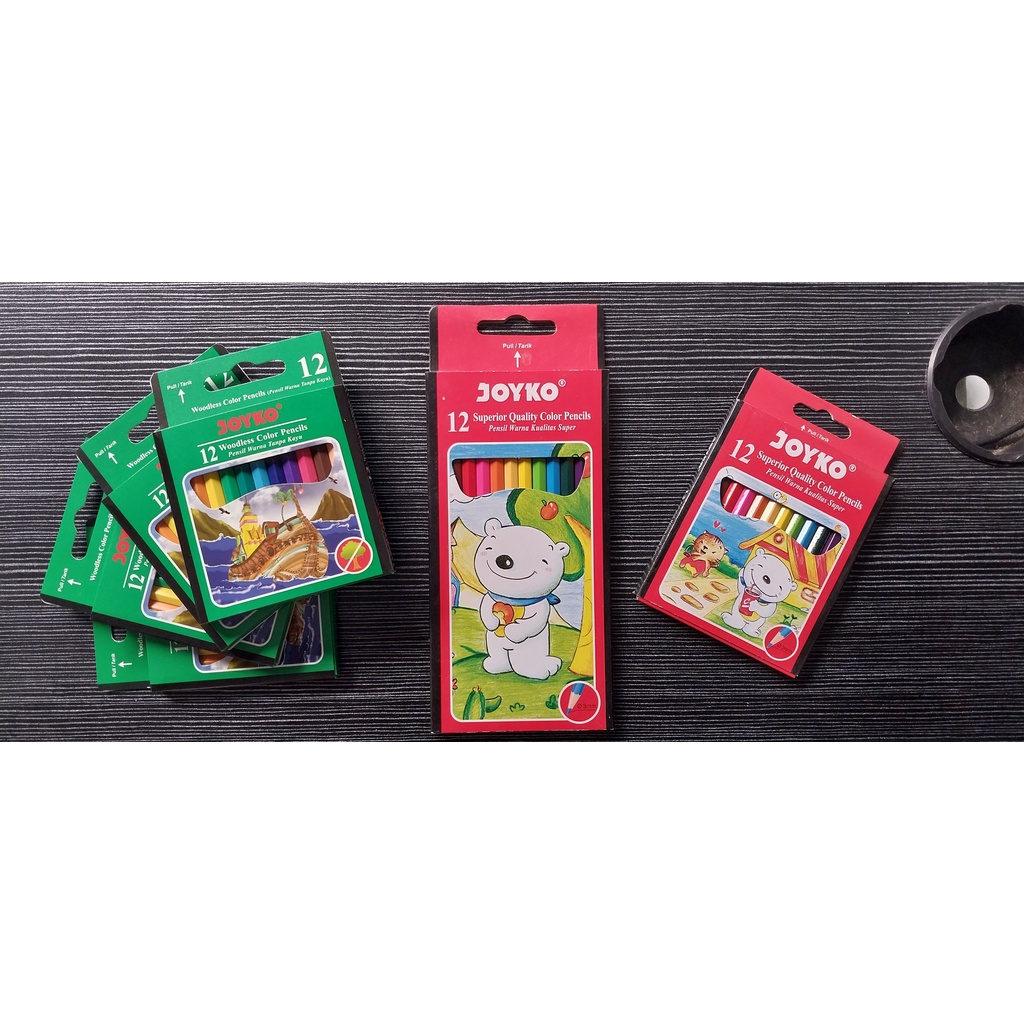 

Pensil Warna Joyko 12 Pensil Warna Kualitas Super CP-107 CP-S12 CP-12PB