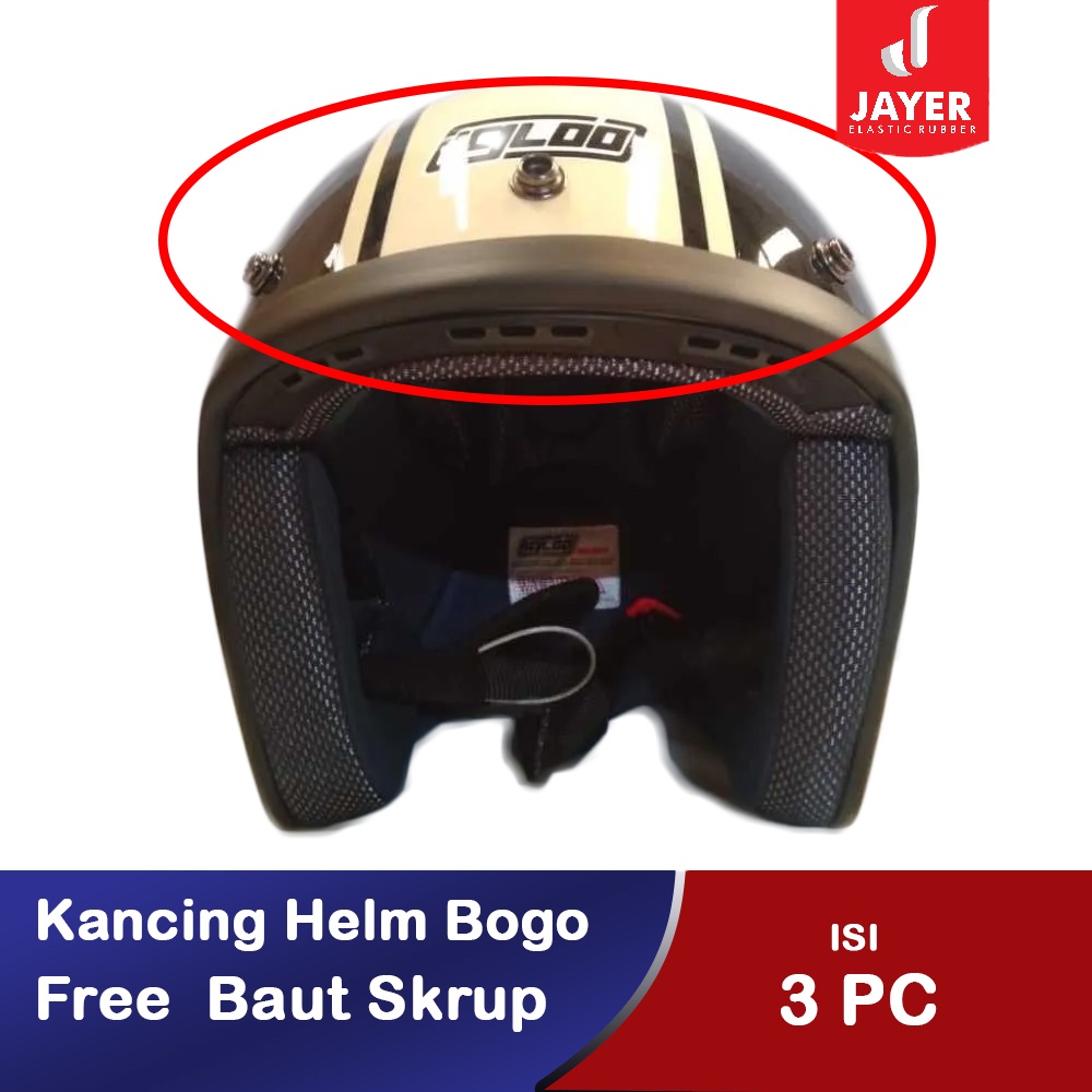 Kancing Helm Bogo Retro dll Free Baut Skrup / Kancing Variasi Helm