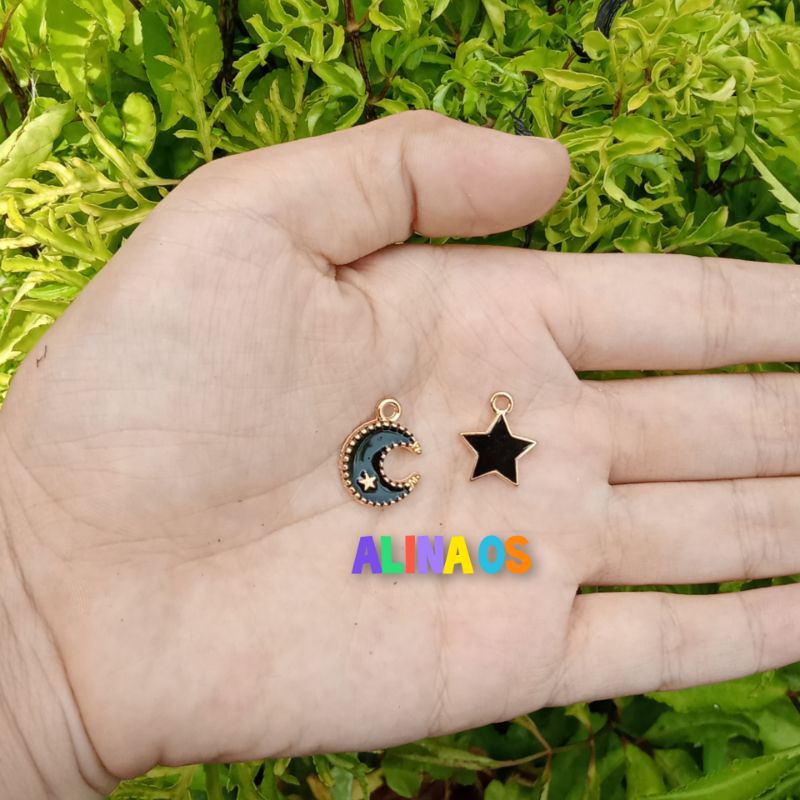 CHARM ENAMEL/EPOXY BULAN BINTANG