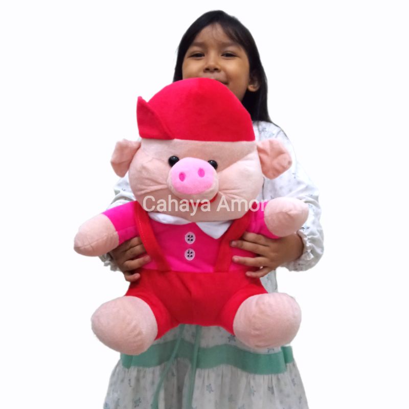 Boneka Babi Pig Baju Jojon