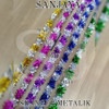 Slinger / Tinsel / Rumbai Hiasan Pohon Natal Warna Warni / Garland Tinsel / Slinger Metalik 5031