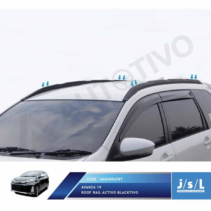 JSL Roof Rail Avanza Xenia Veloz 2019 Model Activo Blacktivo