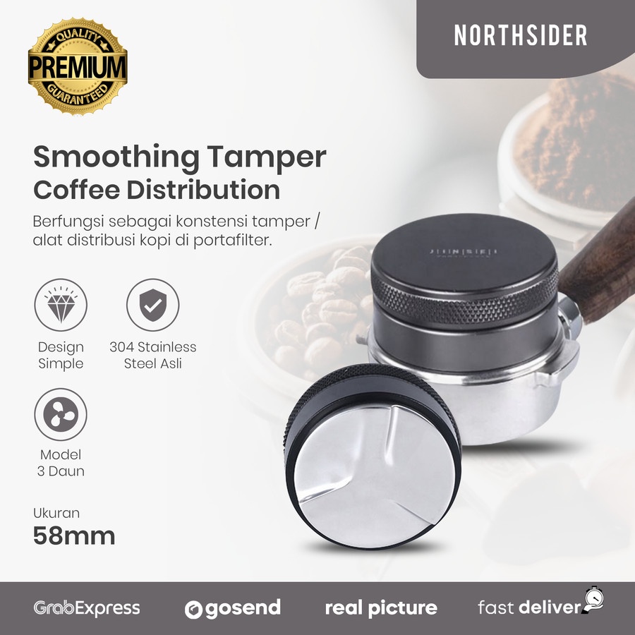 MACARON COFFEE SMOOTHING TAMPER KOPI DISTRIBUTION 58MM AL-ALLOY NS58