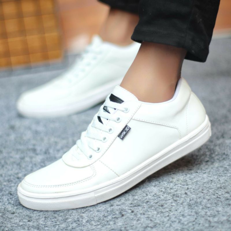 bungkusuku manly - Sepatu Putih Pria Sneakers Casual Trendi Murah