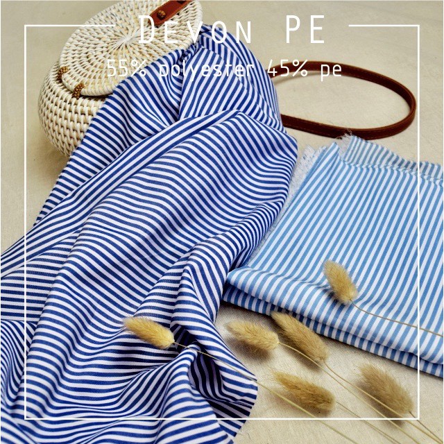 Kain KATUN PE GARIS motif DEVON 0.5 meter
