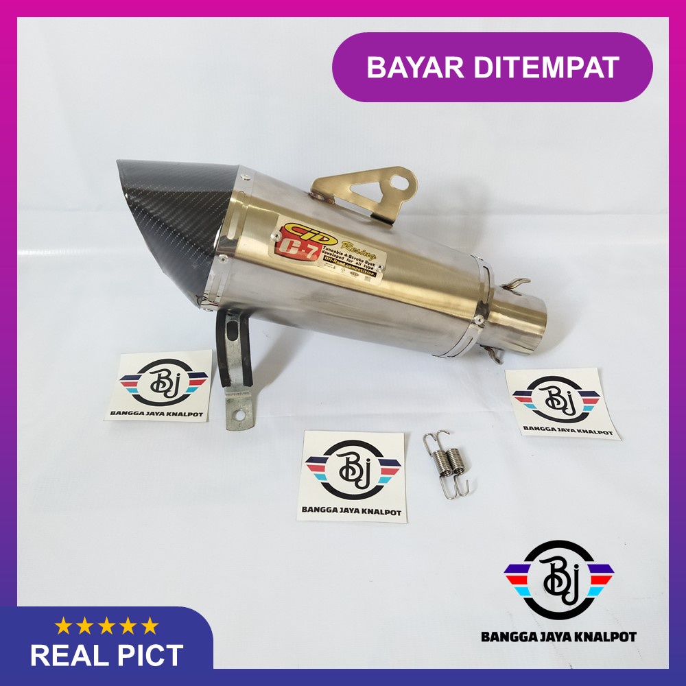 Silincer Slincer Silencer Slenser Selenser Knalpot Racing Cld C7 Dm 50mm vixion Satria Fu Sonic 150R