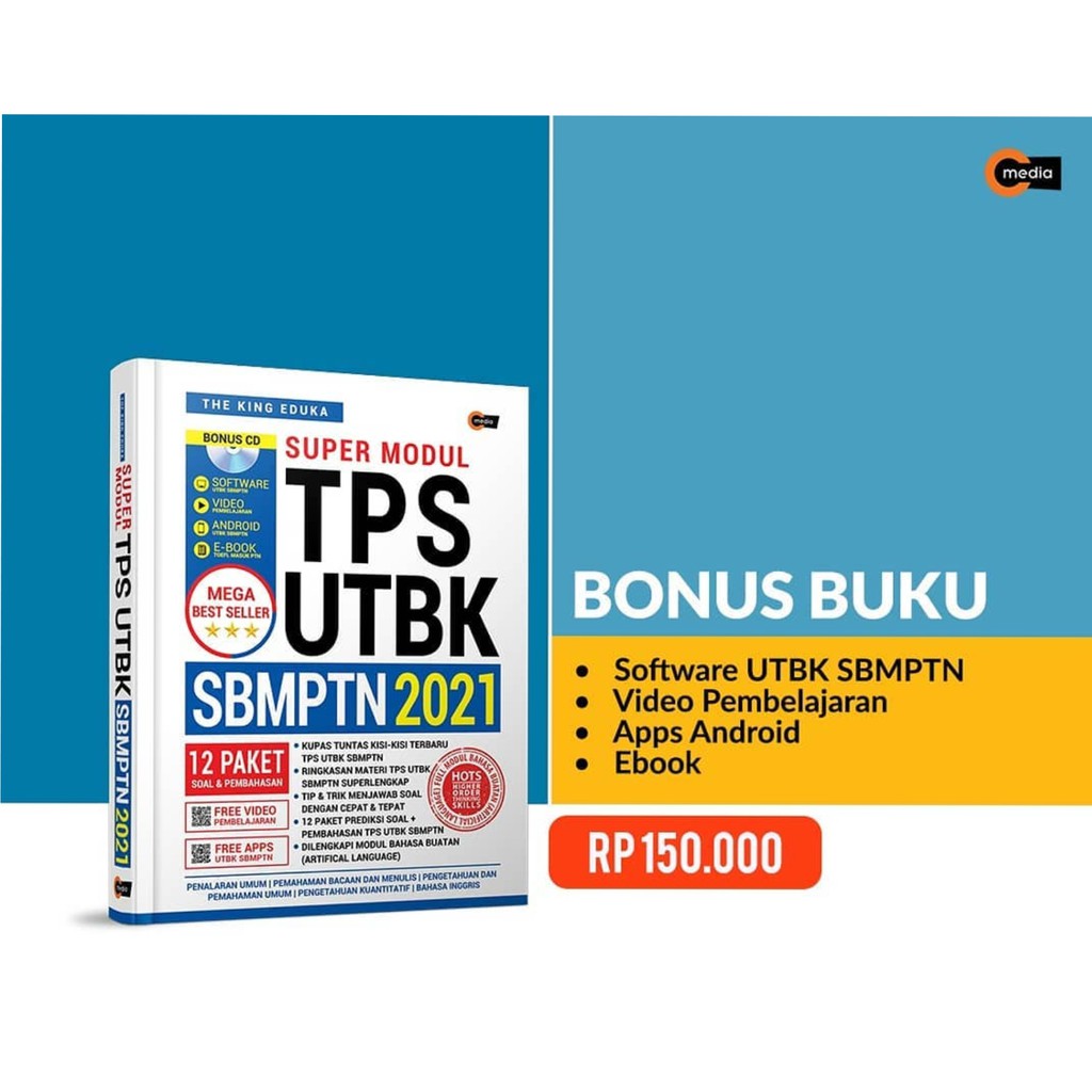 Ready Stok Super Modul Tps Utbk Sbmptn 2021 Bonus Cd Software Original 100 Shopee Indonesia