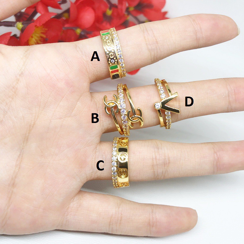 Cincin Model Elegan Batu Kecil Lapis Emas Gold - BR446 | Shopee Indonesia