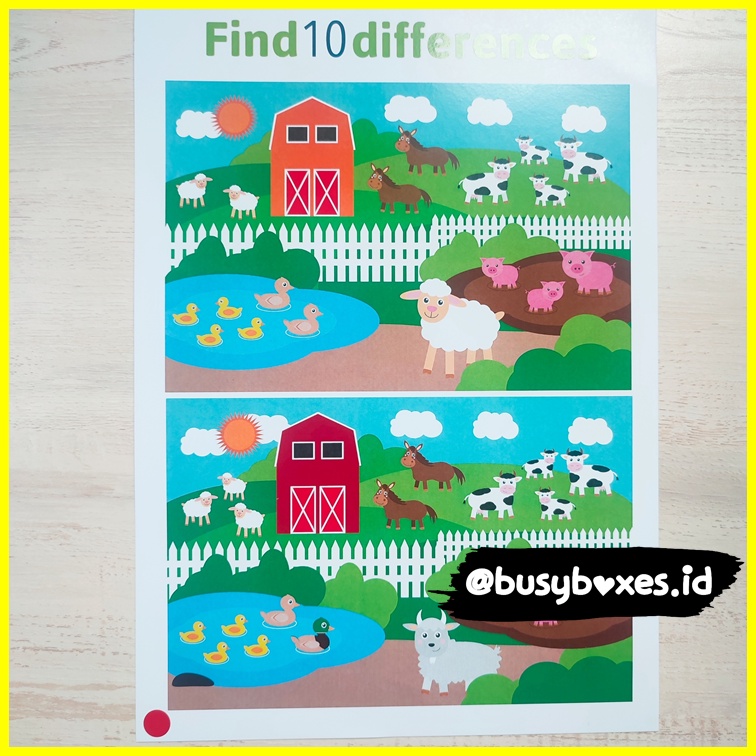 [busyboxes.id] Mainan Edukasi Wipe And Clean mencari obyek montessori i spy seri  aktivitas anak seri farm kebun