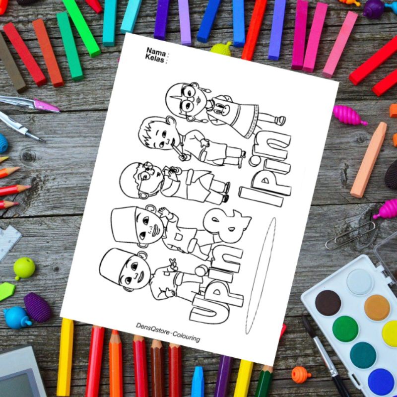 

Kertas Mewarnai Anak Tema Upin & Ipin / Kertas Gambar (10 Lembar Gambar)