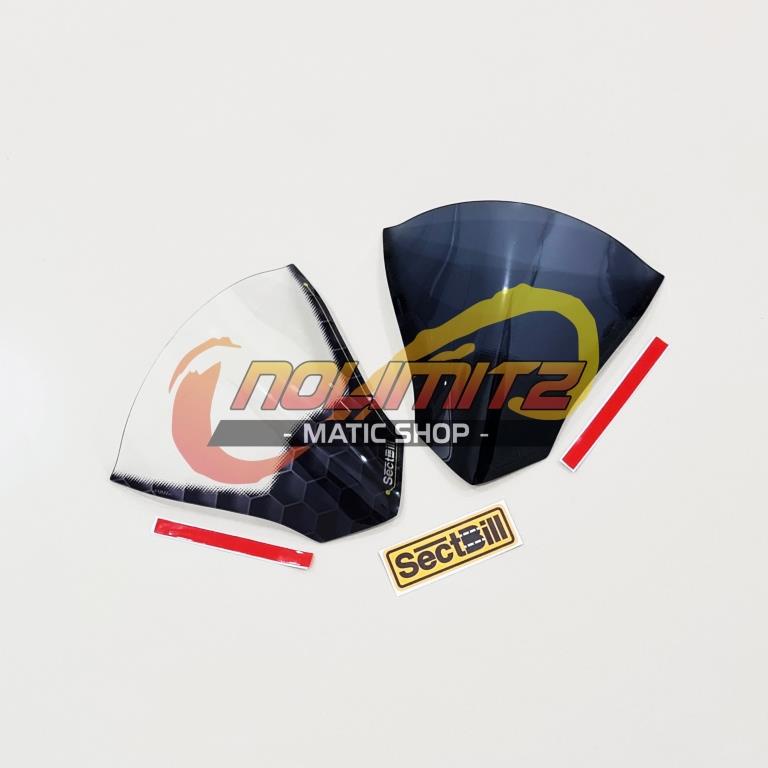 Visor Windshield Tameng Batok Depan Sectbill Carbon Yamaha Freego