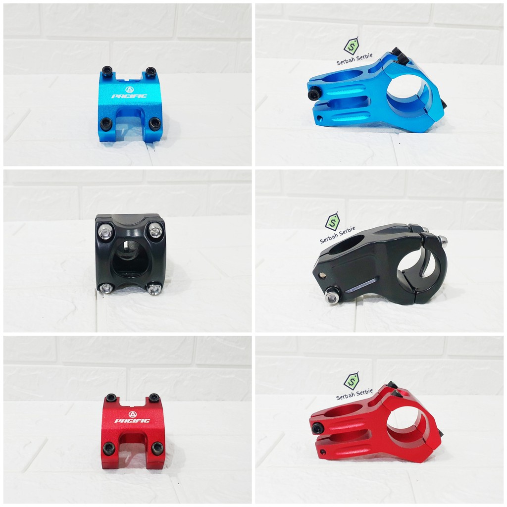HANDLE STEM OVERSIZE 31.8 HEAD 32MM SEPEDA ALLOY KEPALA TIANG STANG MERAH BIRU HITAM BMX MTB GUNUNG