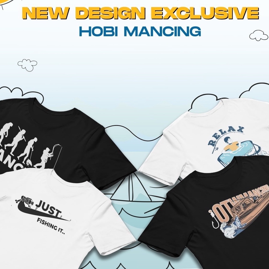 Kaos Custom Mancing Design Pilih Sendiri / A4