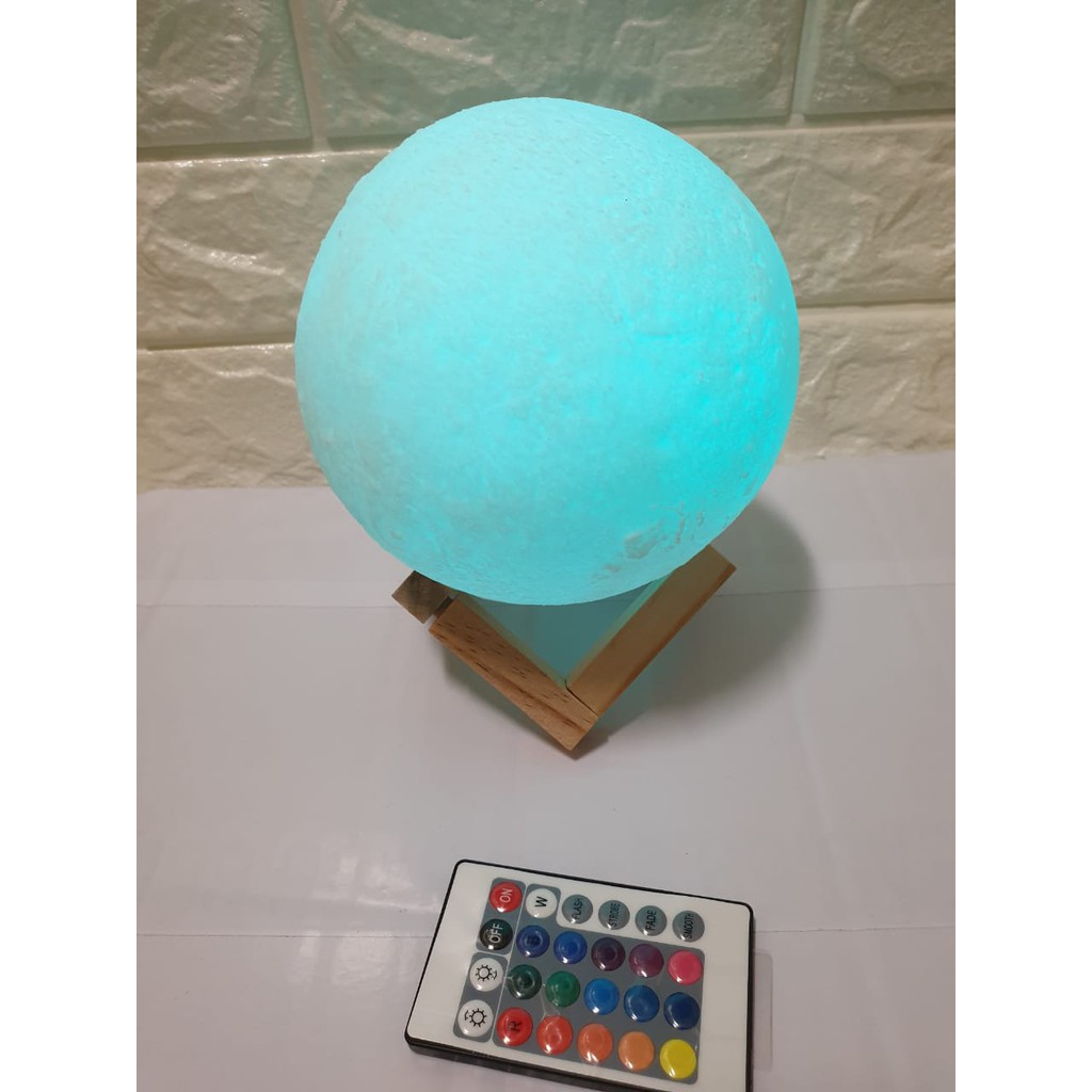 Original Moon Lamp - Lampu Bulan Diameter 15CM 16 warna RGB with Remote