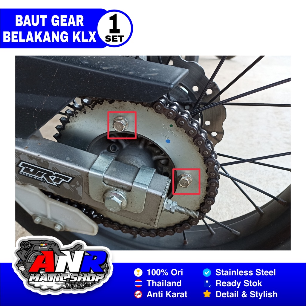 Baut Probolt Gear KLX 150 Stainless Heng Thailand