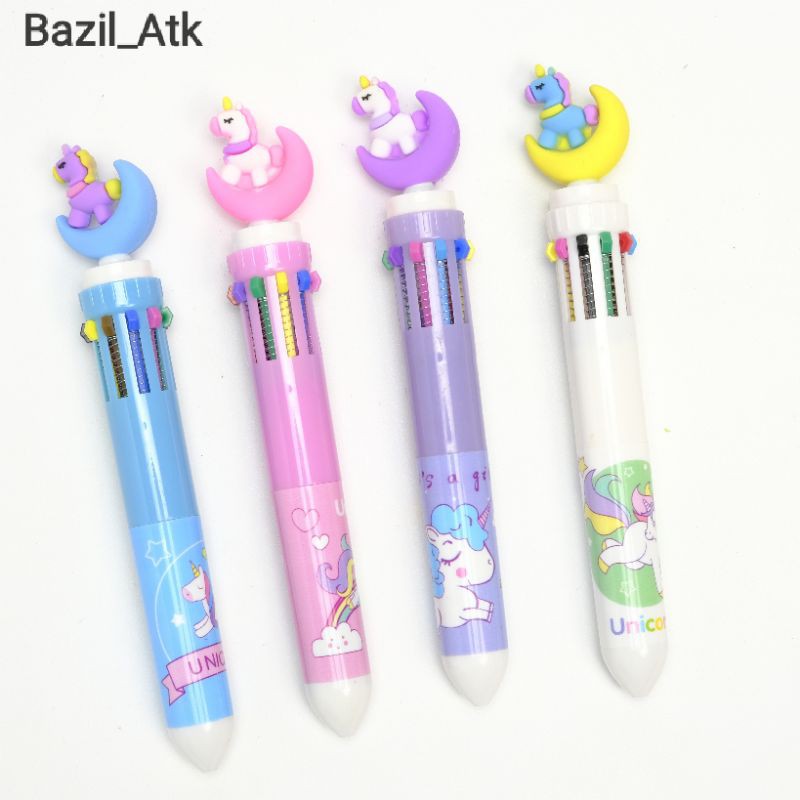 

Pena Unicorn 10 Warna - Pen Unicorn 10 Colors - Bolpen Pulpen Gelpen Karakter Murah Lucu