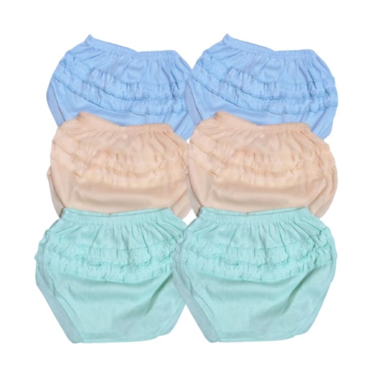 PROMO 6 PCS CELANA BAYI PEREMPUAN MODEL RENDA/ CEALAN BAYI PENDEK MODEL RENDA SETENGAH LUSIN MURAH