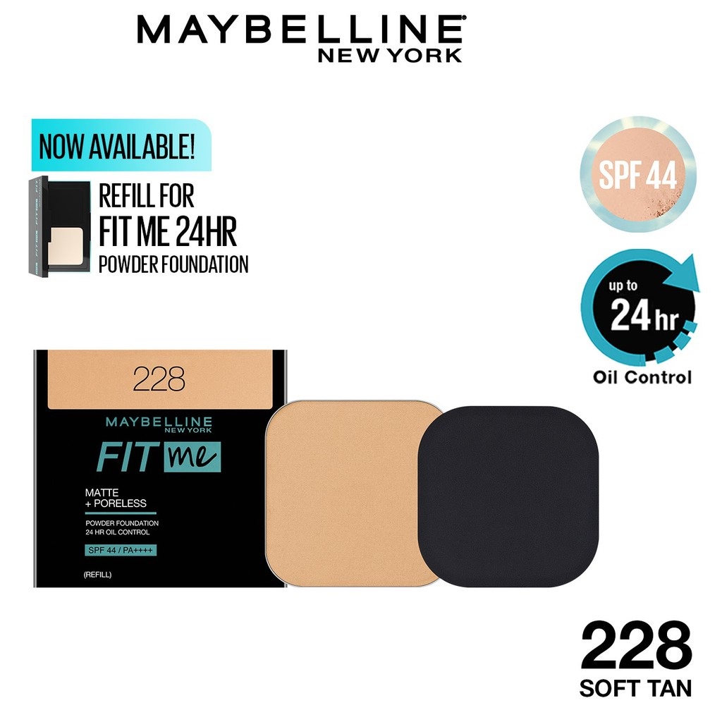 Maybelline Fit Me 24HR Oil Control Powder Foundation Refill |Refill Powder Foundation BY AILIN