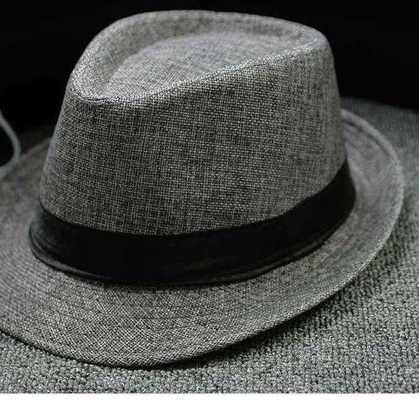 ✾ Topi Koboy Laken Pria Dewasa Fedora Koboi Tompi Vintage Cowboy Cap Coboy Jazz Panama Keren Jerami 