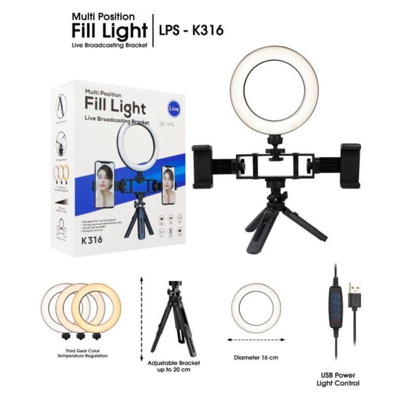 RING LIGHT LAZY POD 2 IN 1 ada 3 Mode Pencahayaan