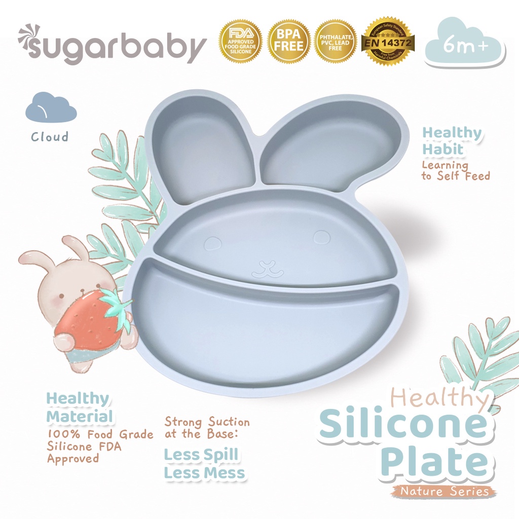 Sugar Baby Healthy Silicone Plate Nature Series / Piring Makan Silikon Bayi